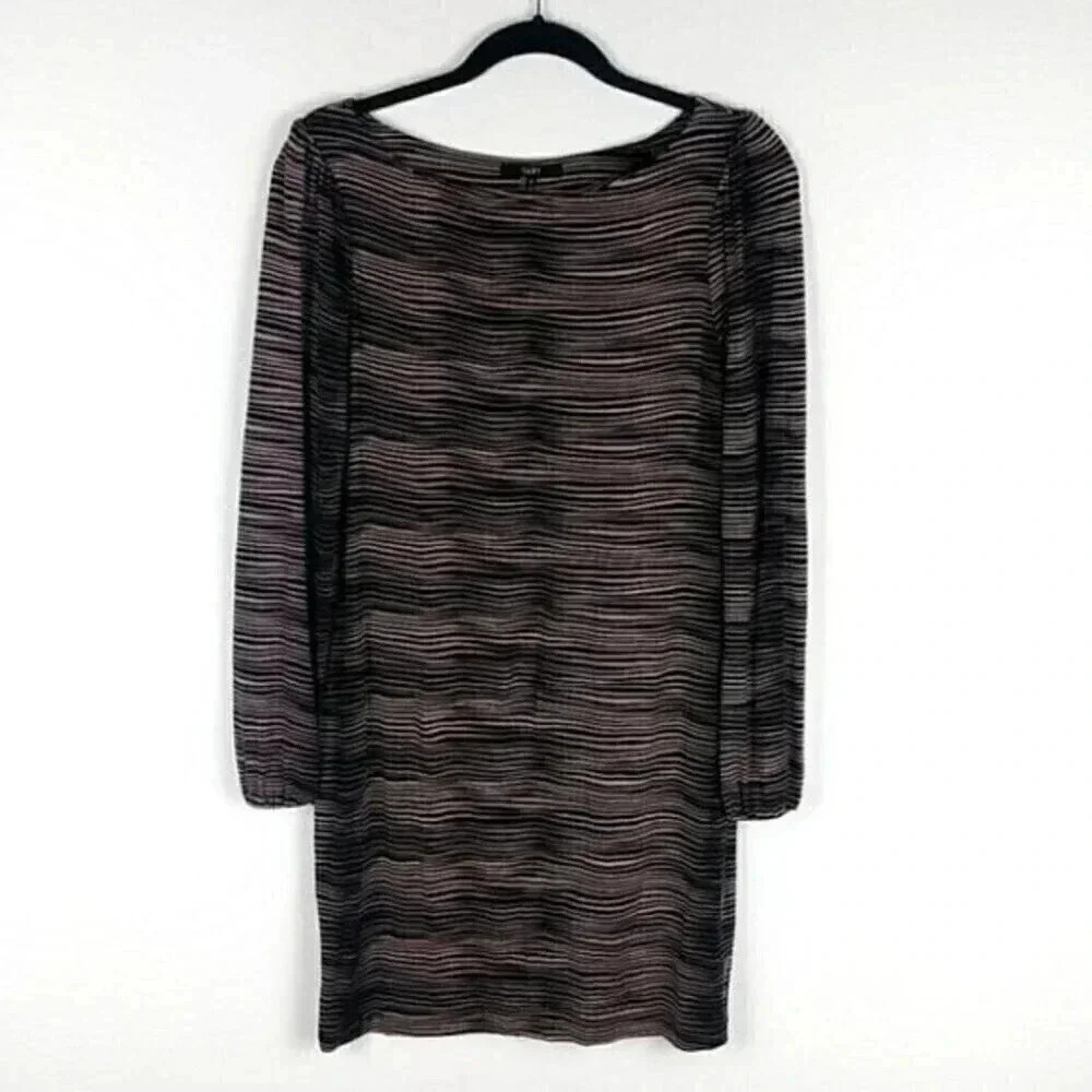 Tart Women's Striped Long Sleeve Dress With Built In Bra Comfortable Dress